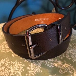 Brown leather belt 1 1/2 width size 36